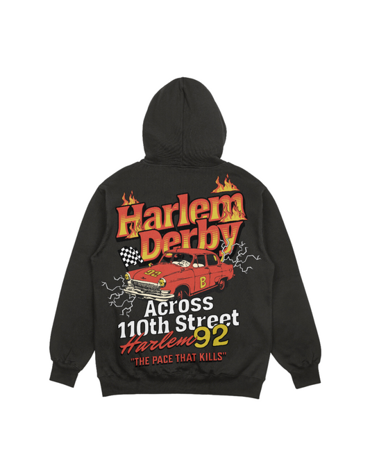 Across 110th Street: Harlem Derby (Black) Hoodie
